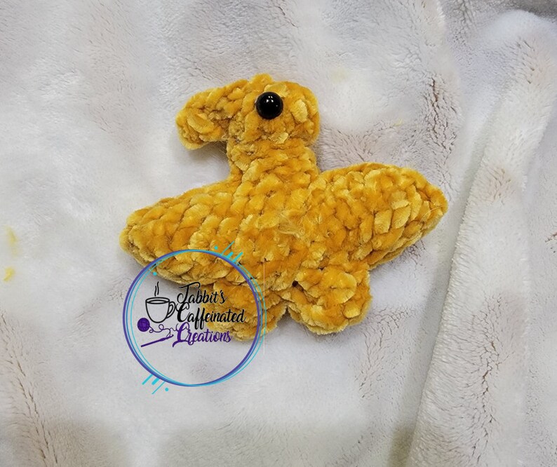 dino chicken nuggies crochet physical item Pterodactyl