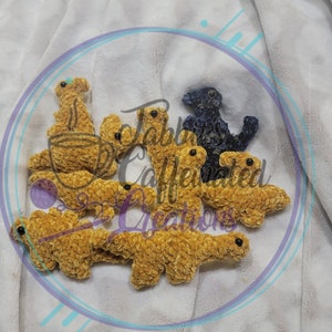 dino chicken nuggies- crochet- physical item