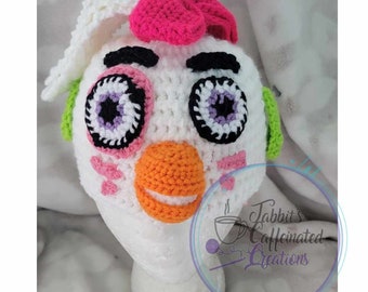 FNAF- Glamrock Chica Hat, Crochet