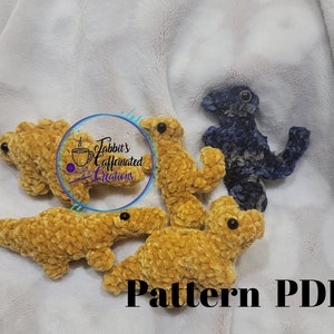 4pack Dino nuggie patterns - PDF