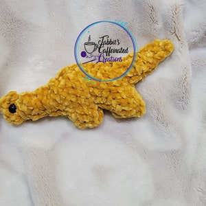 dino chicken nuggies crochet physical item Brontosaurus