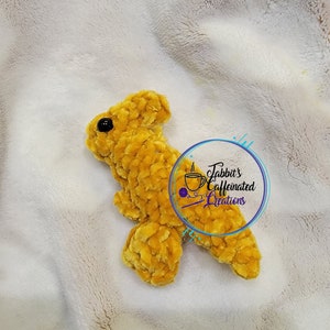 dino chicken nuggies crochet physical item Parasaurolophus