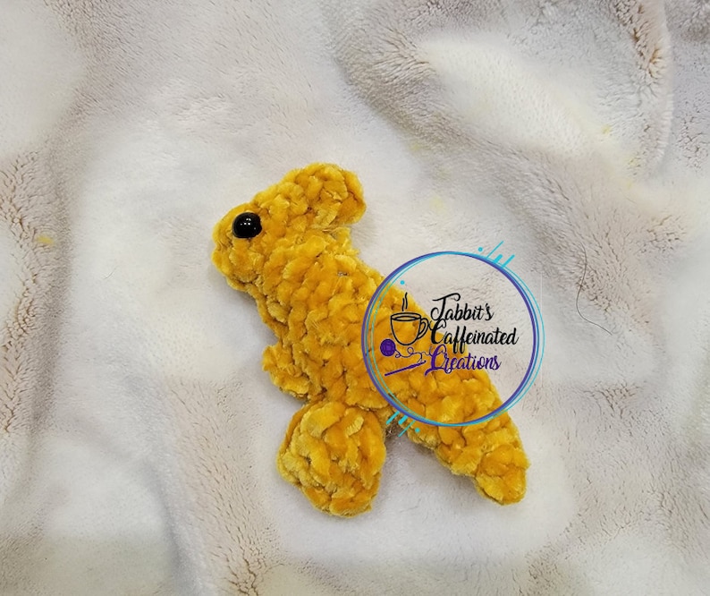 dino chicken nuggies crochet physical item Parasaurolophus