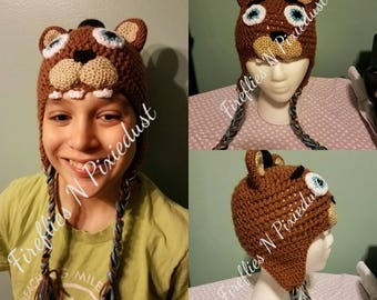 Patrón de crochet para gorro inspirado en Five Nights at Freddy's