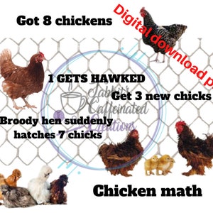 Chicken Math PNG - digital download