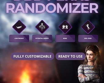 DBD Perk Randomization Widget | Dead by Daylight Streaming Overlay | Twitch StreamElements OBS