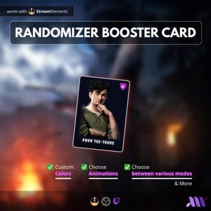 Dead by Daylight Card Randomizer Widget for Twitch | TCG Holographic System | StreamElements Twitch | DBD Killer Survivor & Perks