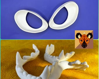 Snarl Canine Base - Augen und Kiefer