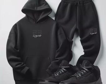 Legend 23 Black Sweat Suit : Hoodie & Trouser Set