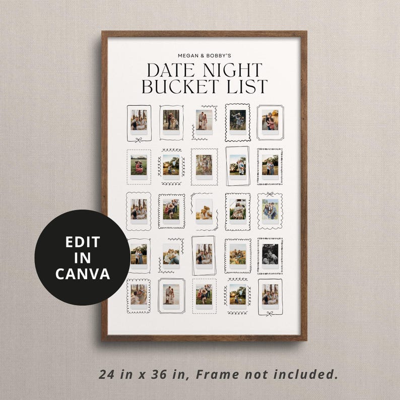Date Ideas Polaroid Photo Poster 24x36