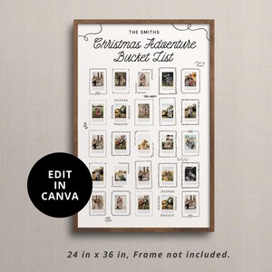 Bucket List Printable Polaroid Photo Poster for Kids