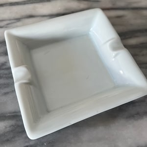 Vintage Italian Capodimonte White porcelain ashtray