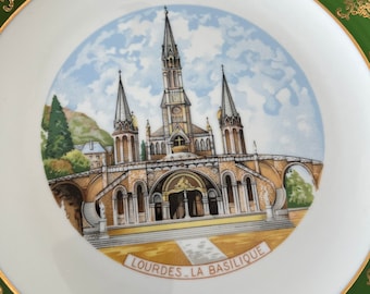 Vintage Limoges Lourdes La Basilique Plate