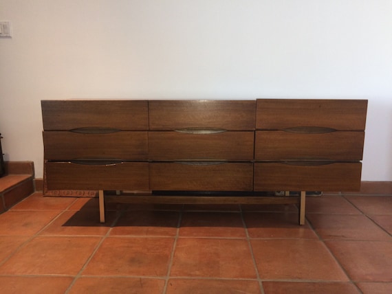 American of Martinsville Mid Century 9 drawer Cabinet