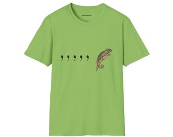 Caméléon virgule T-shirt souple unisexe
