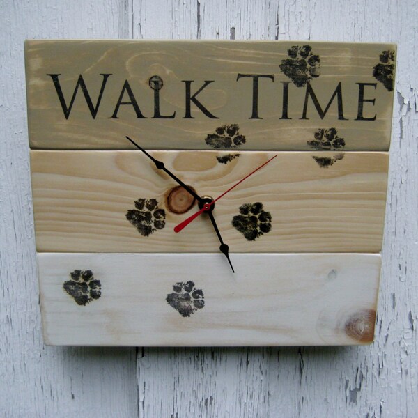 Distressed Rustic Wooden Clock