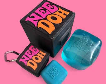 3D Printed Needoh Case, Travel Fidget Toy Holder, Portable Sensory Storage