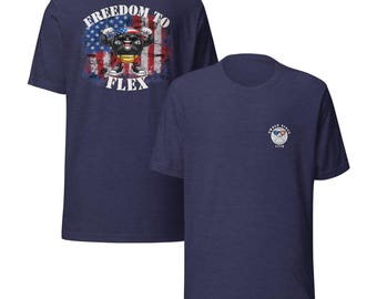 Patriotic Gym Shirt, Funny Weightlifting Tee, 4th of July Workout Apparel