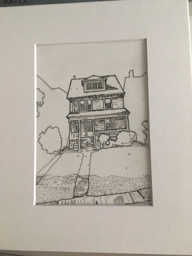 Custom House Portrait: Pen and Ink - Etsy