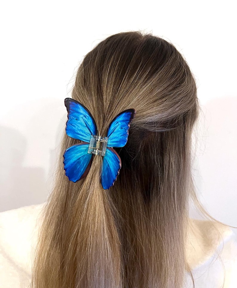 Butterfly Hair Clip, Colorful Hair Claw, Boho Hair Accessories, Fairy Acrylic Hair Clamp image 6