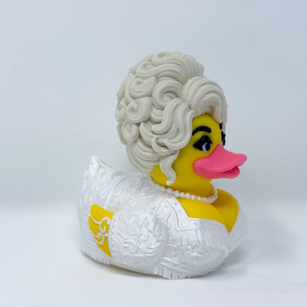 Dolly Parton Duck | SHIPPING NOW! | 3D Printed Glamour Tribute Duck Figurine | Dollywood Star Collectible (80mm)