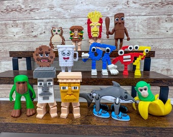 Brainrot 13 Character Figurine Set - 3D Printed 2" Mini Fidget Collection