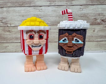 Popcuru & Fizzuru Brainrot Figurine Set – 3D Printed Fidget Desktop Buddies