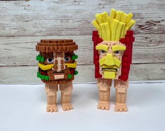 Burguro & Fryuro Brainrot Figurine Set – 3D Printed Fidget Desktop Buddies