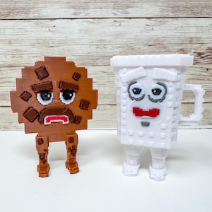 Cooki & Milki Brainrot Figurine Set – 3D Printed Fidget Desktop Buddies