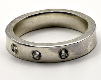 Narrow Clear CZ Ring, Size 5