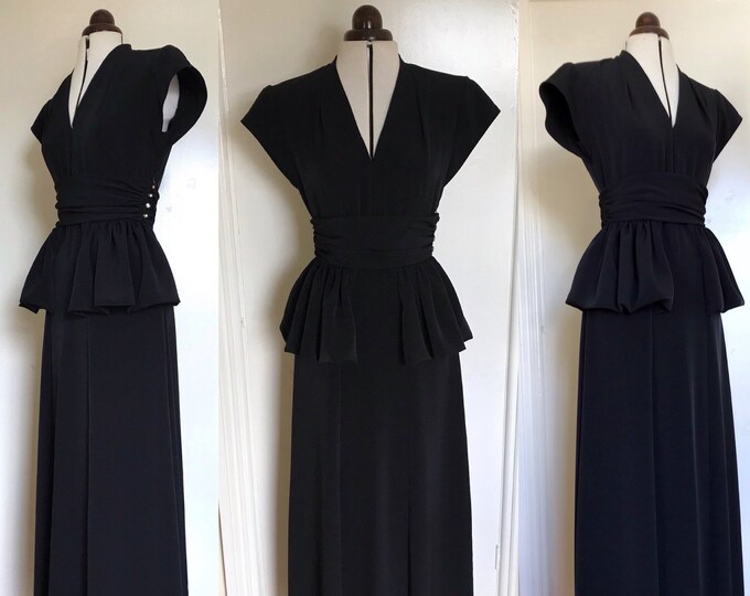 Old Hollywood Glamour 1940's Inspired Floor Length Evening - Etsy