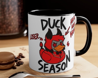 Duck Season Alastor Hazbin Hotel Mug | Lucifer colorful ceramic mug 11oz 15oz