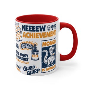 Taza de 443 ml (15 oz) conmemorativa de un nuevo logro / Taza de café inspirada en Carl, el explorador de mazmorras. imagen 6