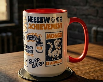 Taza de café para gamers de 443 ml (15 oz) conmemorativa del nuevo logro de Carl de Dungeon Crawler.