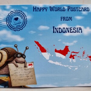 Indonesia - World Postcard Day 2025 - WPD - Snail Mail Love Series