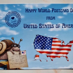 États-Unis d'Amérique - Journée mondiale de la carte postale 2025 - WPD - Série Snail Mail Love