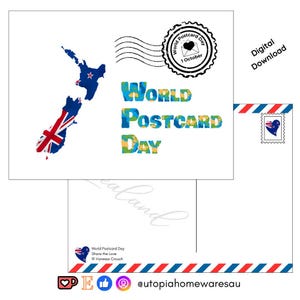 New Zealand - World Postcard Day - Digital Download