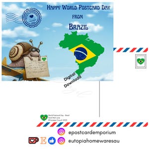 Brasil - Dia Mundial do Cartão Postal 2025 - Amor por Correio Tradicional - WPD - Download Digital