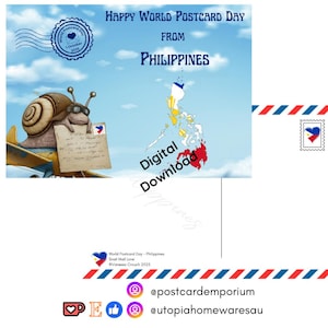 Philippinen - Weltpostkartentag 2025 - Snail Mail Love - WPD - Digital Download