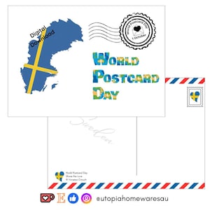 Sweden - World Postcard Day - Digital Download