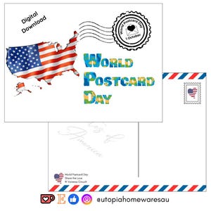 USA - Welt Postkartentag - Digital Download