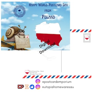 Polen - Weltpostkartentag 2025 - Snail Mail Love - WPD - Digital Download