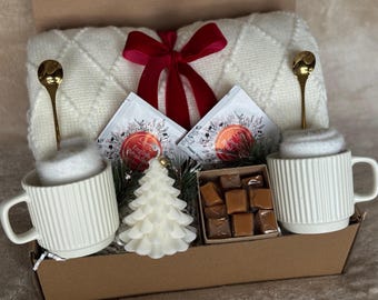 Caja Hygge Acogedora con Resplandor Invernal, regalos de invierno, regalos de Navidad para parejas, familia, amigos, padres, regalos de cumpleaños para ella, regalos navideños