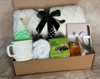Caja Hygge Acogedora con Resplandor Invernal, regalos de invierno, regalos de Navidad para parejas, familia, amigos, padres, regalos de cumpleaños para ella, regalos navideños