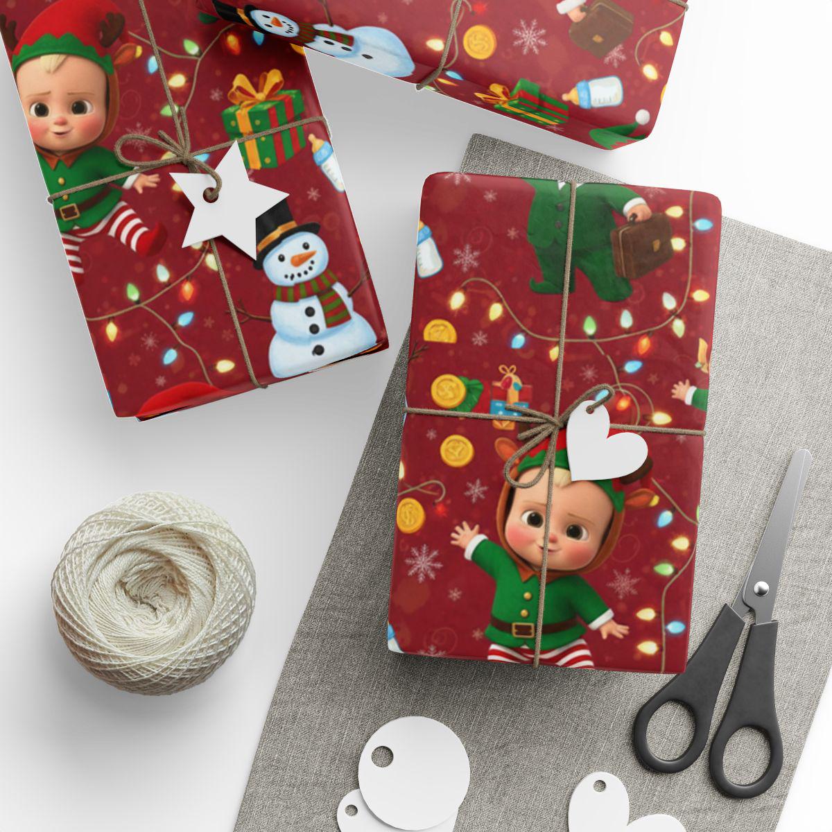 Discover Christmas Boss Baby Gift Wrapping Paper