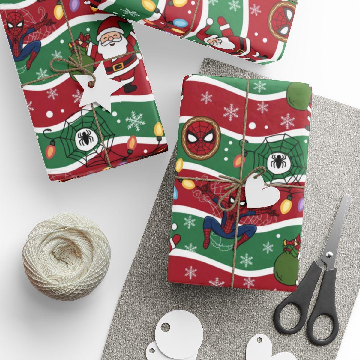 Discover Spiderman Christmas Wrapping Paper, Santa, Spider