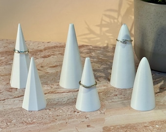 Cone Ring Holders | Ring Display | Photography Styling Props | UK Made | Various Sizes and Colours | Solid and Lightweight