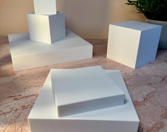 Square Photography Styling Props | UK Made | Various Sizes and Colours | Solid and Lightweight