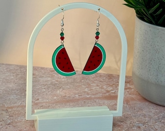 Watermelon Dangle Earrings | Concert Outfit Earrings | Fun Statement Watermelon Earrings
