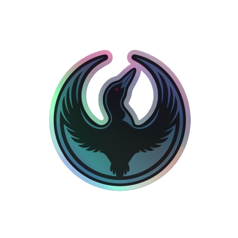 Rebel Loon Pattern Minnesota Rebel Loon Holographic Sticker - Etsy